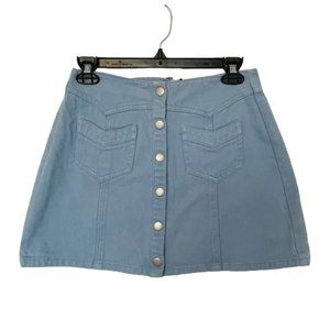 Kendall & Kylie Blue 100% Cotton Miniskirt Women’s Size 27 Waist